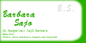 barbara sajo business card